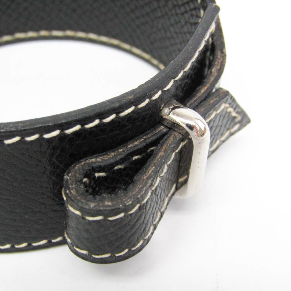 Hermes Nabab Leather Bangle Black - Picture 6 of 11